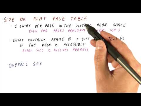 Size of Flat Page Table - Georgia Tech - HPCA: Part 4