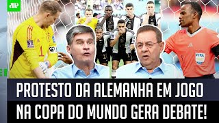 ‘Há uma hipocrisia! Cara, não adianta agora…’: Alemanha faz protesto na Copa e gera debate