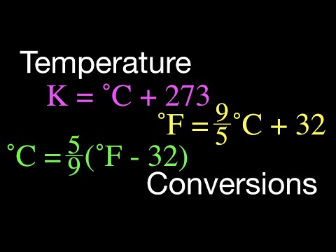 Temperature Conversions: Kelvin, Celsius and Fahrenheit