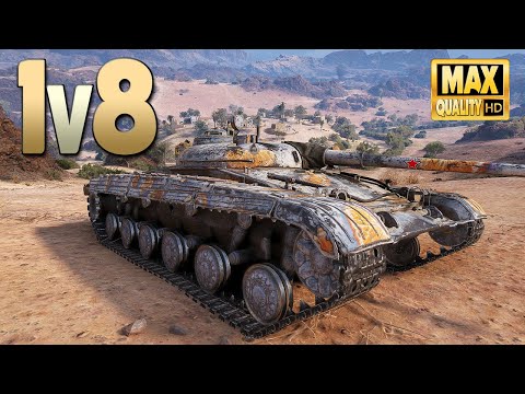 LT-432 alone against 8 on El Halluf - World of Tanks