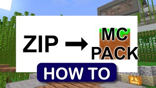 Convert a zip into a mcpack file on iOS [Tutorial]