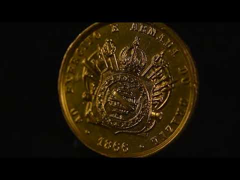 Brasil, medalla, 1866, FDC, Oro