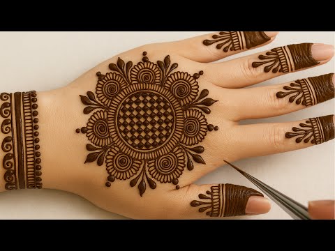 gol tikki mehndi design | Rakhi mehndi design | mehandi ka design | cone designs | mehandi | mehndi