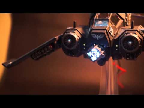 Dark Angels Ravenwing Dark Talon (Lighting system by Piscean Works)