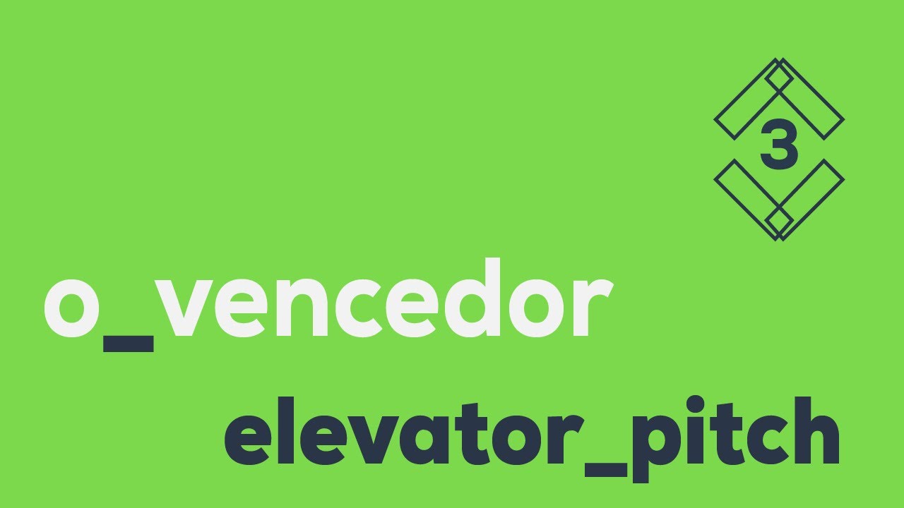 A escolha do João 🥇 Elevator Pitch #3 | 2017