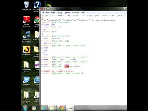 Python Tutorial 2 Print Escape Codes