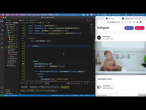 Instagram App Sign in Form Design in React Js part 7