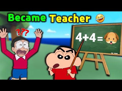 Shinchan And Nobita Are Bad Teachers 😂 || 🤣 Funny Game Teacher Simulator