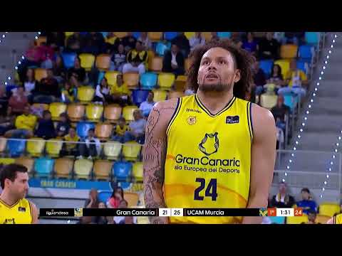 Así fue el debut de Michael Carrera en ACB en la victoria de Gran Canaria sobre UCAM Murcia (107-89)