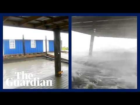 Camera On A Dock Captures The Exact Terrifying Moment Hurricane Ida Made Landfall On The Coast