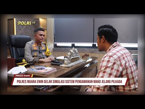 POLRES MUARA ENIM GELAR SIMULASI PENGAMANAN MAKO JELANG PILKADA