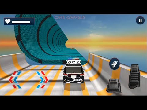 Police Mega Ramp Stunts Car Stunts Games - Impossible Police Car Gameplay