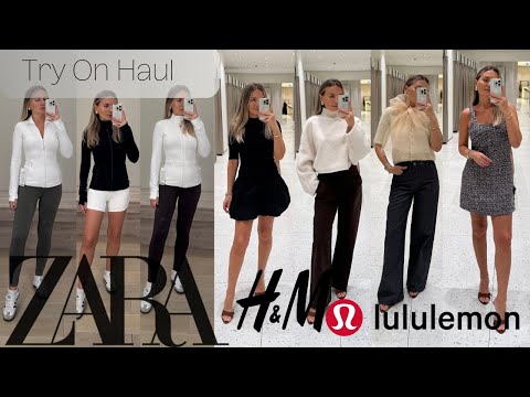 Massive ZARA, LULULEMON and H&M Home ** | TRY on HAUL | **