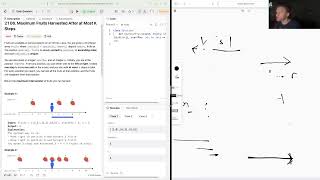 YouTube video 'Leetcode Daily: 2106. Maximum Fruits Harvested After at Most K Steps'