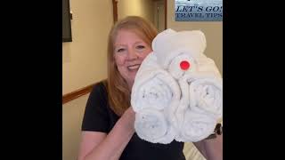 Princess Cruise Surprise: My First EVER Towel Animal! #shorts