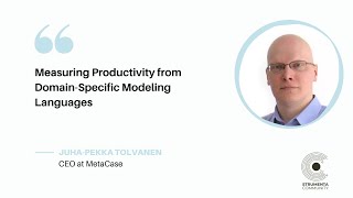Juha-Pekka Tolvanen "Measuring productivity from Domain Specific Model