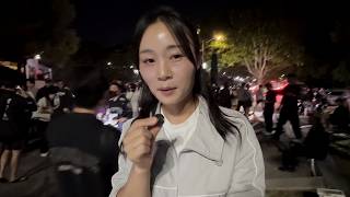 탈북 여자 전주옥이 올림픽 공원에서 말하는 자유 대한민국