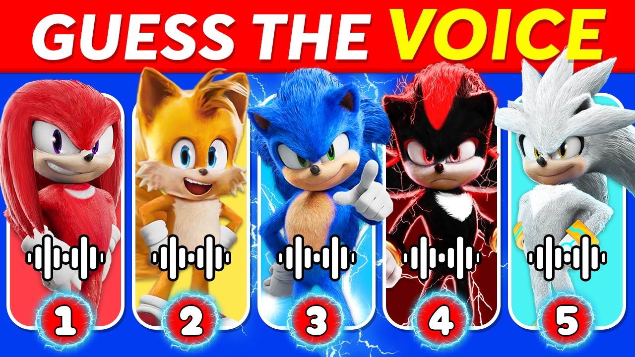 🔊 Guess The Sonic the Hedgehog 3 Characters by Voice 🎬🦔💙 Sonic Movie Quiz | Shadow, Tails, Knuckles