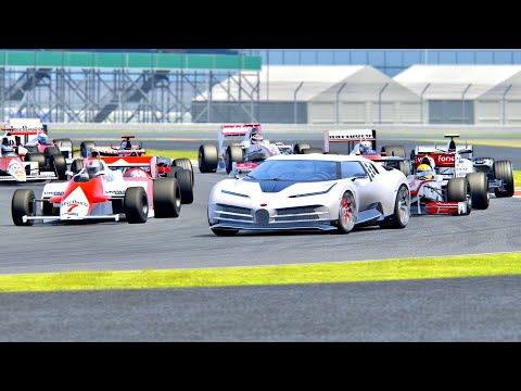 Bugatti Centodieci vs McLaren F1 Cars - Silverstone