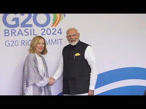 Italian PM Meloni and Indian PM Modi meet in Rio during G20 summit | AFP