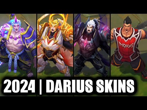 ALL DARIUS SKINS SPOTLIGHT 2024 - Divine God King Darius Newest Skin | League of Legends