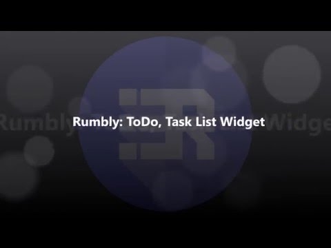 Rumbly: ToDo, Task List Widget Video