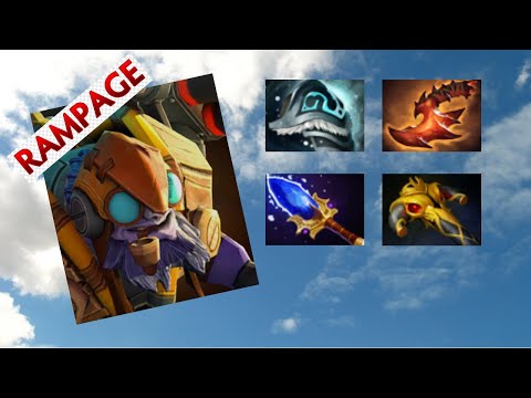 Tinker Rampage -  Shiva's Guard - Overwhelming Blink - BKB | Dota2