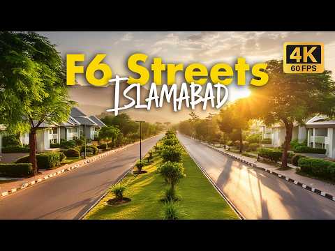 🇵🇰 The MOST BEAUTIFUL F6 Streets Islamabad Walking Tour in 4K 60FPS