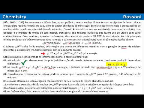UFSC 2020-1 Q35 - Radioatividade do Akademik Lomonosov