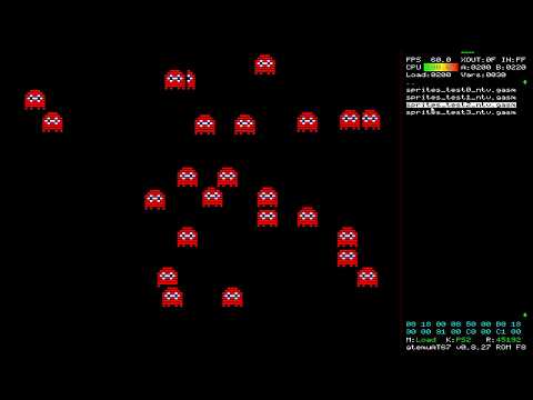 Gigatron TTL Sprites using Native Assembly code Sys functions.