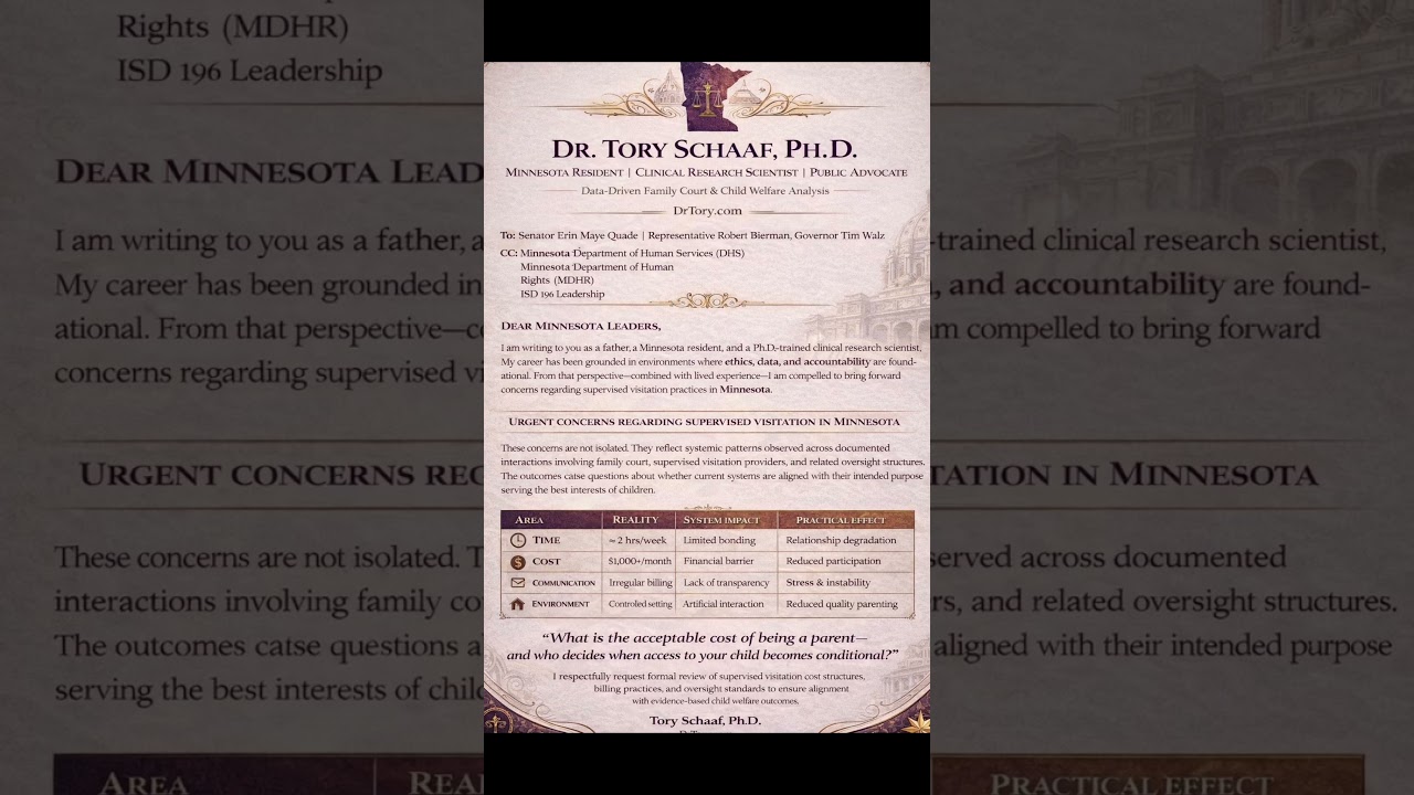⚖️ Minnesota Dad EXPOSES Supervised Visitation System 💸 2hrs/week for $1000?!