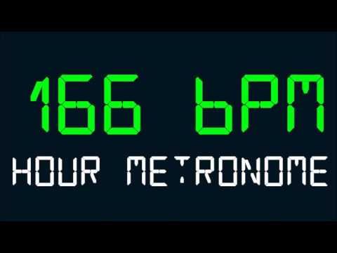 166 BPM (Beats Per Minute) Hour Metronome