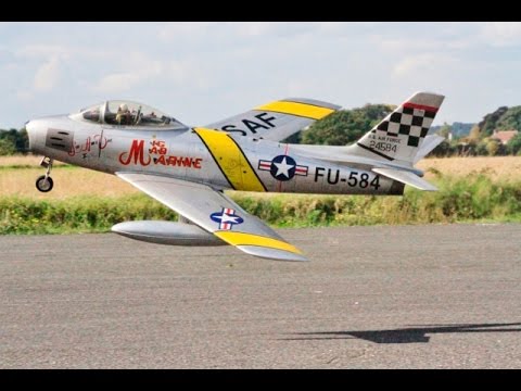 RC 1/6 SCALE F-86 SABRE - JETCAT P180RX MARK HINTON RAF TIBENHAM - 2015