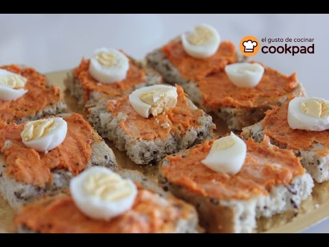 Canapés FÁCILES Sobrasada con huevo de codorniz. Entrantes de Navidad RAPIDOS
