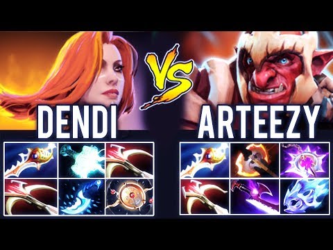NaVi Dendi Carry Lina vs Arteezy Troll Warlord - I'm Not Supporter! Dota 2