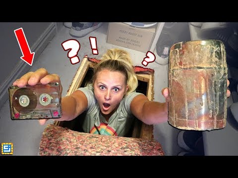 FOUND Secret Mystery Abandoned Cassette Time Capsule Inside Our Spooky Basement?!