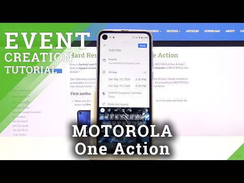 Add Event to Calendar in MOTOROLA One Action – Event Creation