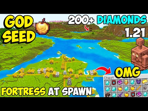 🔥Ultimate [God Seed] For Minecraft 1.21 Bedrock & PE | Four Blacksmith Village Seed Bedrock 1.21.114