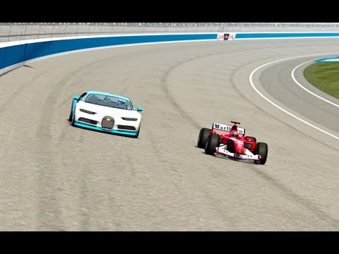 Bugatti Chiron vs Ferrari F1 2004 - OVAL TRACK