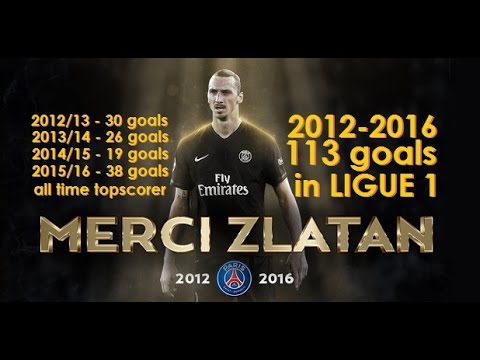 Zlatan Ibrahimović all 113 goals for PSG in Ligue 1 (2012-2016)