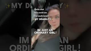 IM JUST AN ORDINARY GIRL!!🎤🗣️ #shorts #disability #arthrogryposis