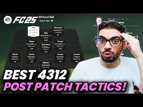 THE BEST META 4312 FORMATION AND CUSTOM TACTICS | FC 25 ULTIMATE TEAM