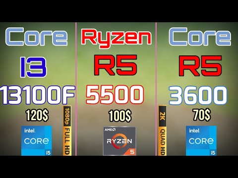 I3 13100F vs R5 5500 VS R5 3600 1080p +1440p gaming benchmarks +RTX 3080 who is the best value CPU
