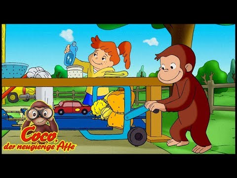 Coco der Neugierige Affe | Die Autowaschanlage | Cartoons für Kinder