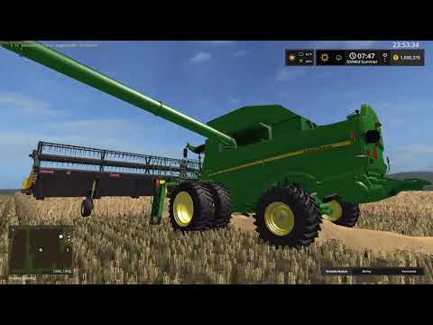 Farming Simulator 17 combining  johndeere s690