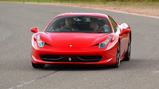 preview picture of video 'Ferrari 458 Italia V's Lamborghini Gallardo Everyman Racing Prestwold Hall'