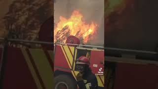 Firefighters in Spain forced to flee huge wildfire