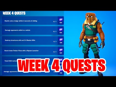 Week 4 Quests Fortnite - All Week 4 weekly Challenges guide