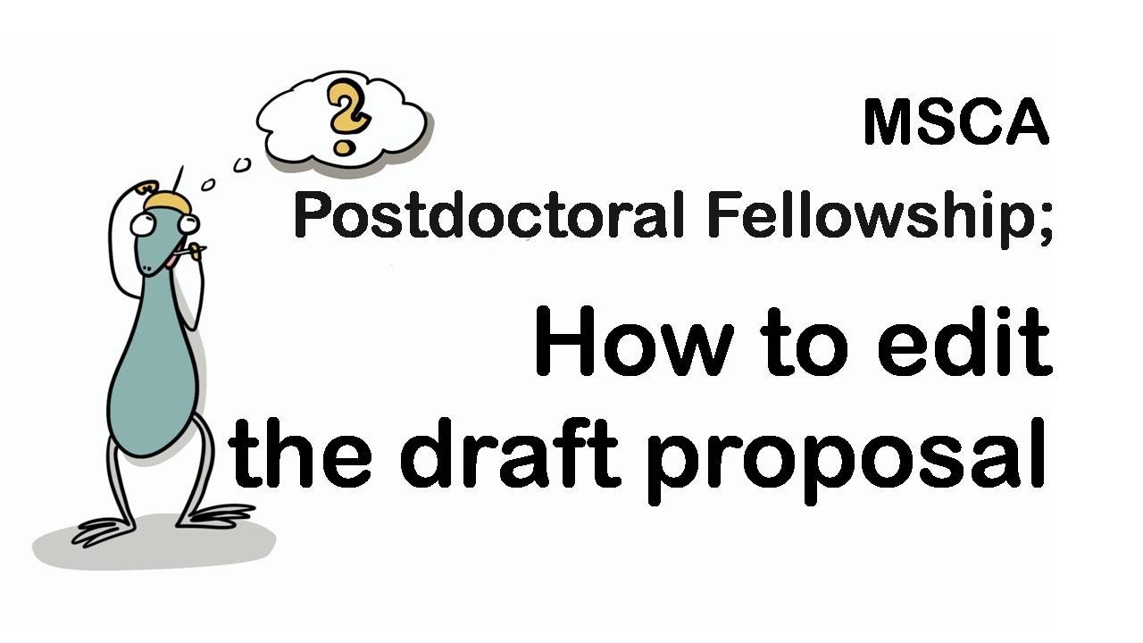 How to edit your draft project proposal