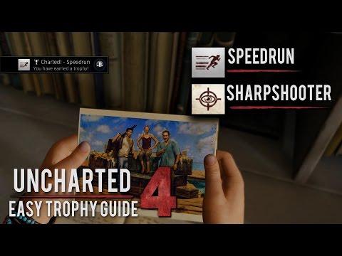 Uncharted 4 - Crushing/Speedrun/Sharpshooter EASY Trophy Guide (Speedrun Trophy In 5 Mins) WORKING